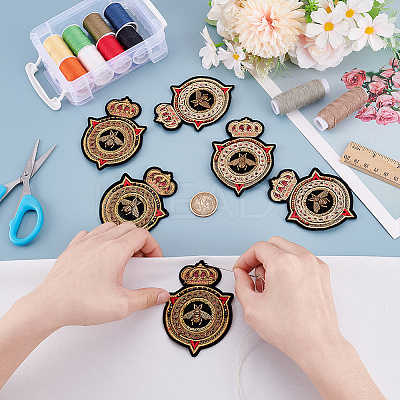 8Pcs 2 Styles Polyester with Iron Patches PATC-HY0001-82-1