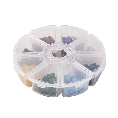 8 Colors Natural Stones Chip Bead Sets G-FS0002-33-1