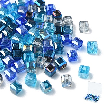 80Pcs 5 Colors Electroplate Glass Beads EGLA-YW0001-78-1