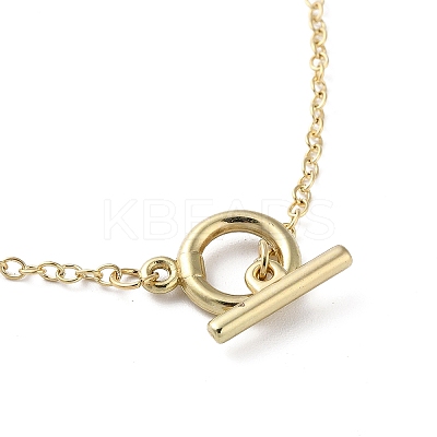 Rotated Hourglass Flat Round Alloy Pendant Necklaces for Women LS-NJEW-G131-01D-1