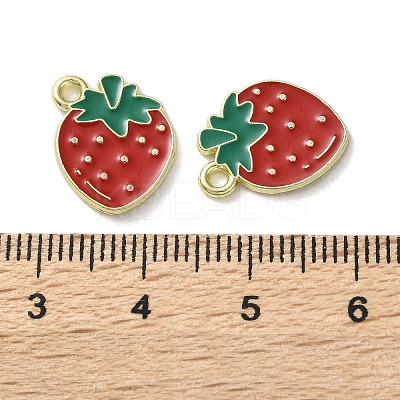 Fruit Alloy Enamel Charms PALLOY-S058-01LG-03-1