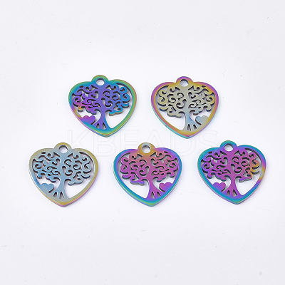Ion Plating(IP) 201 Stainless Steel Pendants STAS-S105-JN193-1