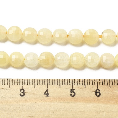 Natural Dyed White Jade Beads Strands G-C179-A6mm-08-1