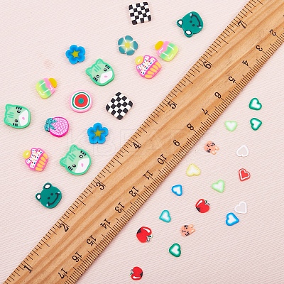 Handmade Polymer Clay Cabochons CLAY-SZ0001-49-1