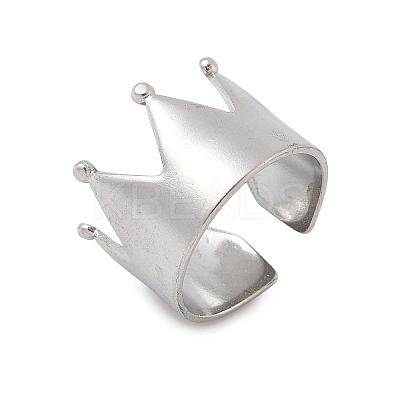 304 Stainless Steel Open Cuff Rings for Women RJEW-A079-09A-P-1