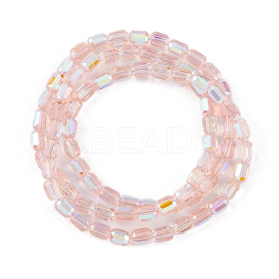 Electroplate Glass Beads Strands EGLA-D031-01Y-1