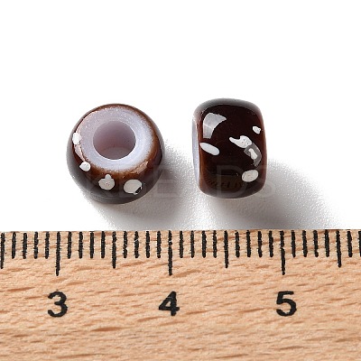 Spray Painted ABS Plastic European Beads KY-G033-01A-12-1