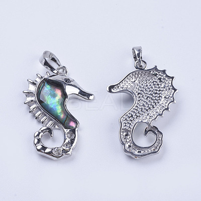 Abalone Shell/Paua Shell Pendants SSHEL-L008-05P-1