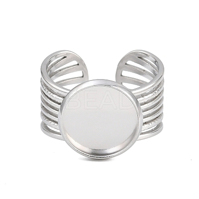 304 Stainless Steel Cuff Ring Components SA-CBA82C8-03C-P-1