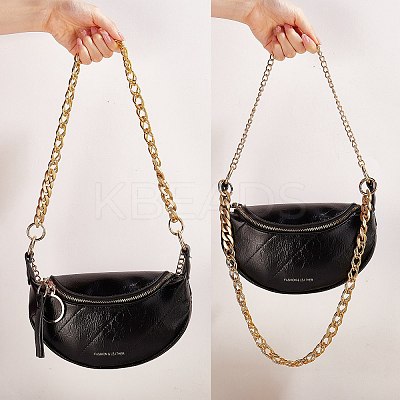 4Pcs 2 Styles Aluminum Chain Bag Strap AJEW-SZ0001-69-1