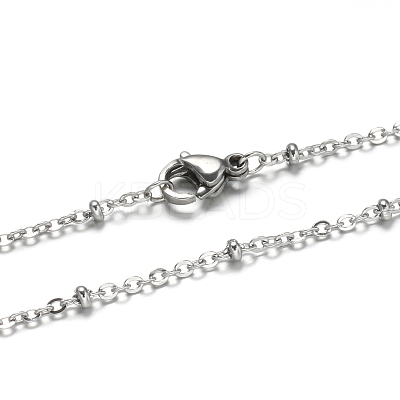 Tarnish Resistant 304 Stainless Steel Rolo Chains Necklaces LS-NJEW-O083-B-07P-1