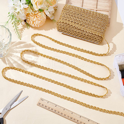 Polyester Braided Lace Trim Ribbon for Curtain Sofa Decoration OCOR-WH0105-013B-01-1