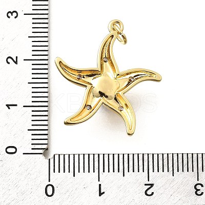 Brass & ABS Plastic Imitation Pearl Pendants KK-S508-01G-1