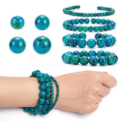 117Pcs 4 Styles Synthetic Yellow Turquoise(Jasper) Beads Strands TURQ-AR0001-22-1