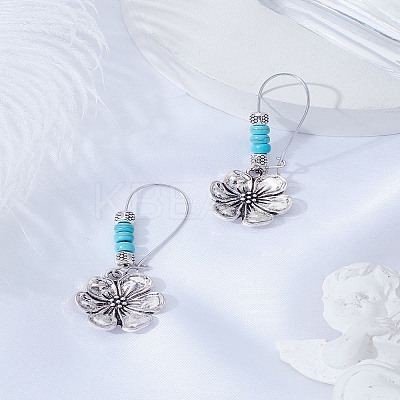 1Pair Alloy Hoop Earrings EJEW-LP0012-04AS-1