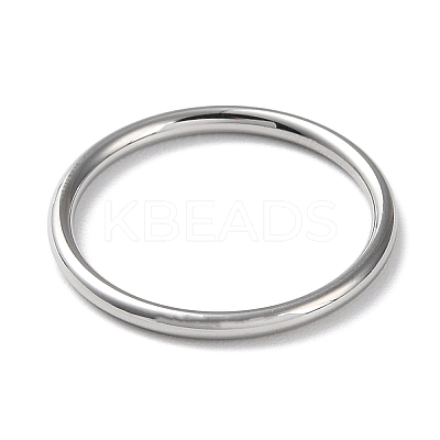 Non-Tarnish 304 Stainless Steel Simple Plain Band Finger Ring for Women Men RJEW-F152-01E-P-1