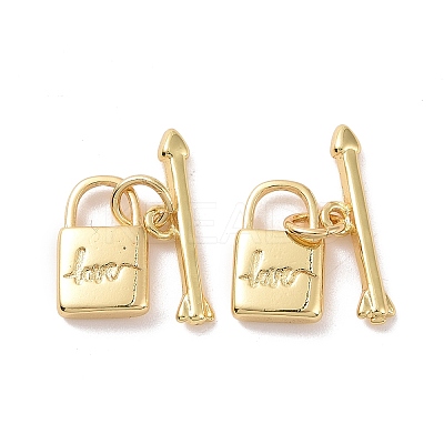 Rack Plating Brass Toggle Clasps LS-ZIRC-C042-12G-1