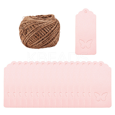 Jewelry Display Kraft Paper Price Tags and Jute Twine CDIS-TA0001-06D-1