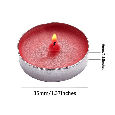 5 Boxes 5 Colors Flat Round Paraffin Candles DIY-SZ0002-35-1