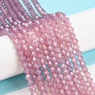 Baking Paint Transparent Glass Beads Strands DGLA-F029-J4mm-1