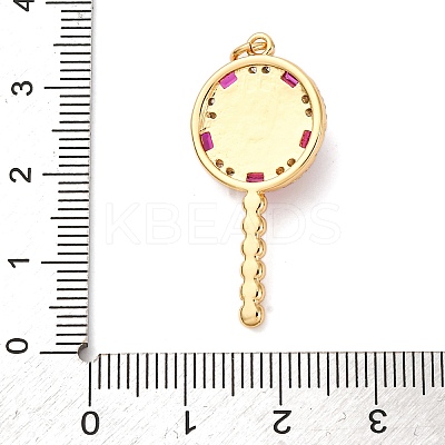 Brass Micro Pave Cubic Zirconia Pendants LS-KK-U076-04G-04-1