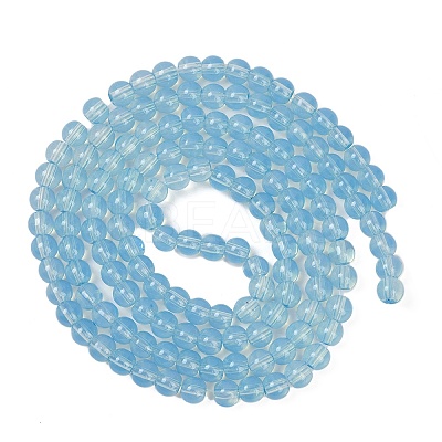 Baking Paint Glass Beads Strands LS-DGLA-Q023-10mm-DB46-1