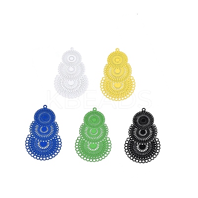 Spray Painted 430 Stainless Steel Pendants STAS-N121-01-1