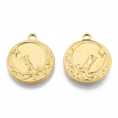 Ion Plating(IP) 201 Stainless Steel Pendants STAS-N098-188LG-1