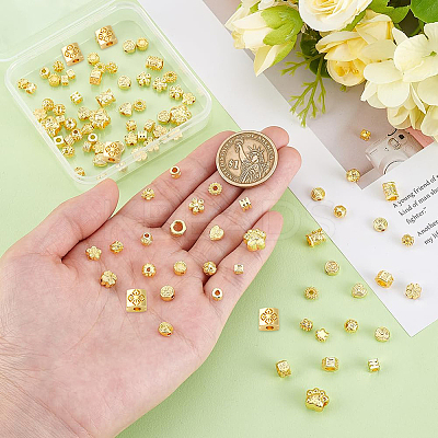 100Pcs 20 Styles Alloy Beads FIND-PH0026-76G-01-1