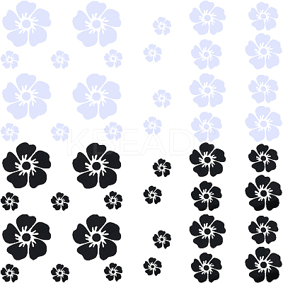 4 Sheets 2 Colors Flower PVC Waterproof Car Stickers DIY-GF0008-94A-1