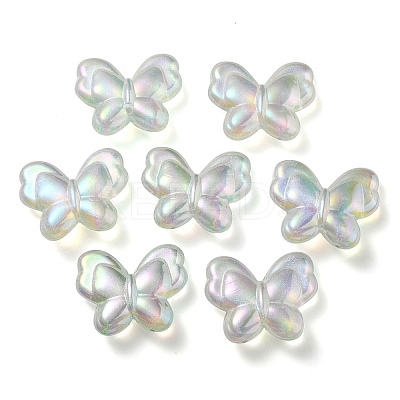 UV Plating Luminous Transparent Acrylic Beads OACR-P010-11E-1