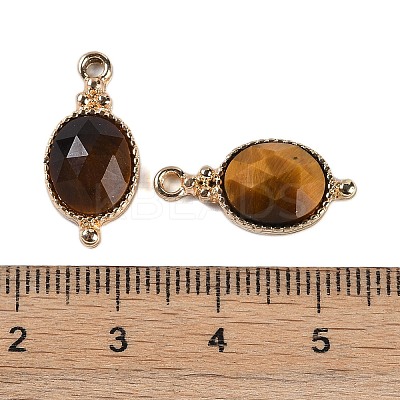 Natural Tiger Eye Faceted Pendans KK-L218-003G-05-1