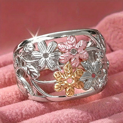 Brass Finger Rings for Women WG4845E-02-1