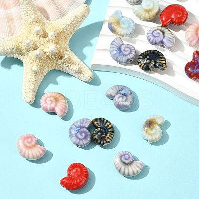 18Pcs 6 Colors Handmade Porcelain Beads for DIY Bracelet Accessories PORC-FS0001-24-1