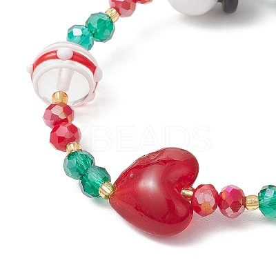 Electroplate Glass Beaded Stretch Bracelets BJEW-MZ00195-1