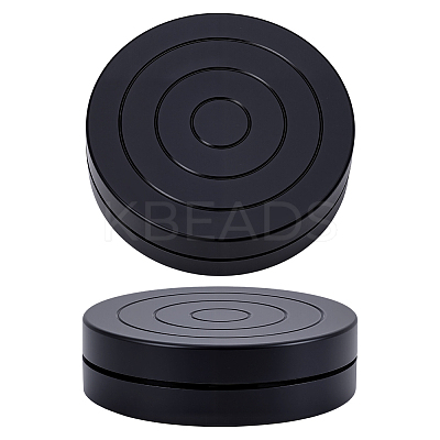 Flat Round Mini Plastic Rotated Turntable Sculpting Pottery Wheel CELT-WH0007-002B-1