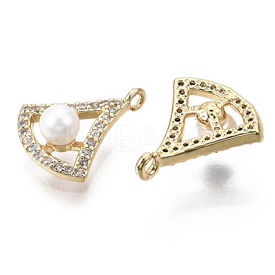 Brass Micro Cubic Zirconia Charms KK-N231-159-NF-1