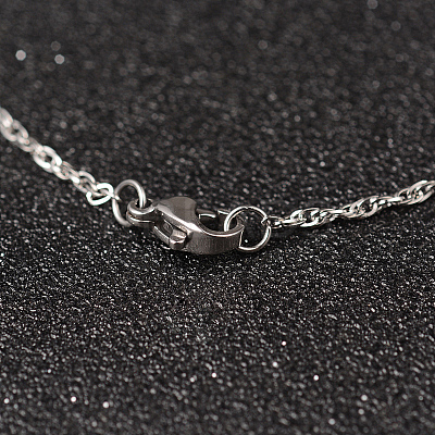 Non-Tarnish 304 Stainless Steel Rope Chain Necklaces LS-NJEW-L437-01-1