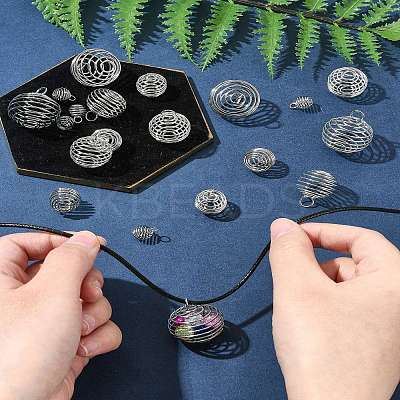 20Pcs 4 Styles Iron Wire Pendants IFIN-FS0001-46P-1