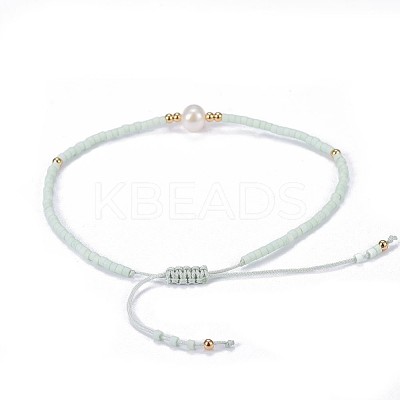 Adjustable Nylon Cord Braided Bead Bracelets BJEW-P256-B07-1