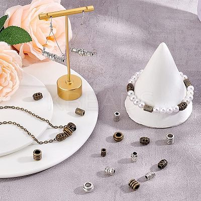 120Pcs 10 Style Tibetan Style Alloy Beads FIND-NB0002-85-1