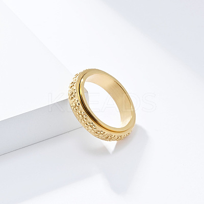 Simple Style 304 Stainless Steel Rotating Finger Rings FS-WGCAB4E-05-1