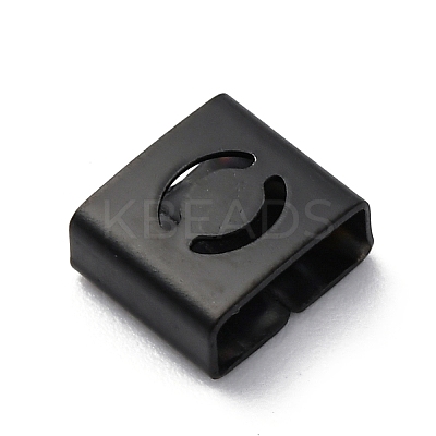 Ion Plating(IP) 304 Stainless Steel Square Slide Charms STAS-L132-26O-B-1