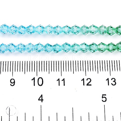 Gradient Color Baking Paint Glass Bead Strands DGLA-A039-T2mm-A018-1