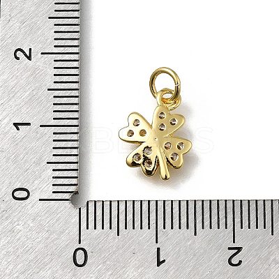 Brass Micro Pave Cubic Zirconia Pendants KK-C090-49G-1