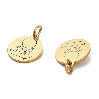 304 Stainless Steel Charms STAS-D050-07G-16-1