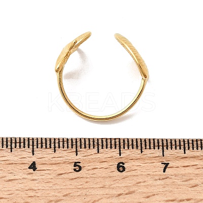 304 Stainless Steel Open Cuff Rings for Women RJEW-K313-16G-1