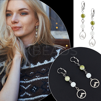 40Pcs 304 Stainless Steel Leverback Earring Findings STAS-UN0052-48-1