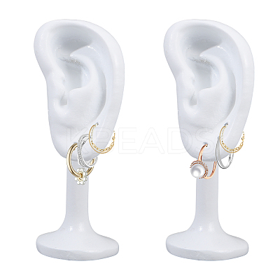2Pcs Resin Imitation Ear Jewelry Display Stands ODIS-FG0001-89A-1