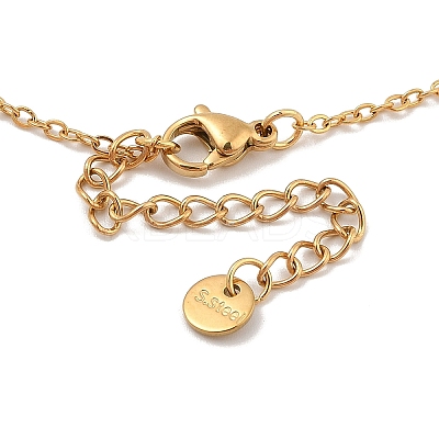 Golden Tone 304 Stainless Steel Cross Pendant Necklaces NJEW-A032-02G-01-1